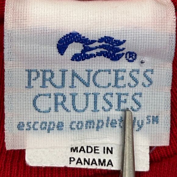 Vintage 90s Venice Italy Princess Cruises T Shirt Cruise Liner Ship Red S Small - Picture 4 of 7